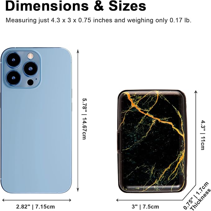 Credit Card Holder Small RFID Blocking Wallet Business Metal Slim Mini Aluminum Hard Case for Women Men