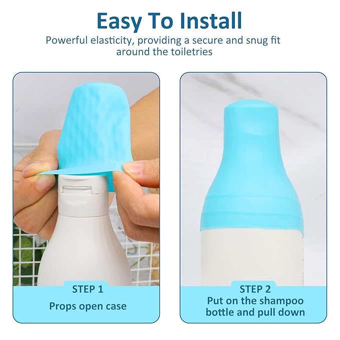 10 Pack Travel Essentials Accessories Silicone Bottle Covers, Cruise Essentials, Beach Vacation Essentials for Women Men, Elastic Sleeves for Leak Proofing, Fit Travel Size Bottles Toiletries