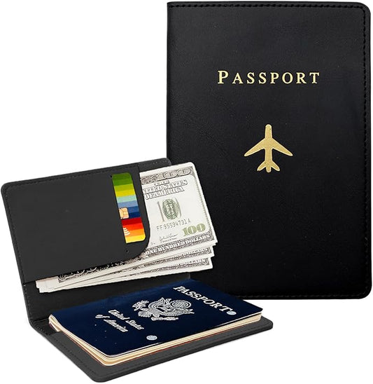 Sizobi Leather Passport Holder Covers Case, Passport Holder for Travel Women, International Travel Must Haves Travel Accessories for Women Men, Cruise Ship Essentials, Passport Book Travel Gifts