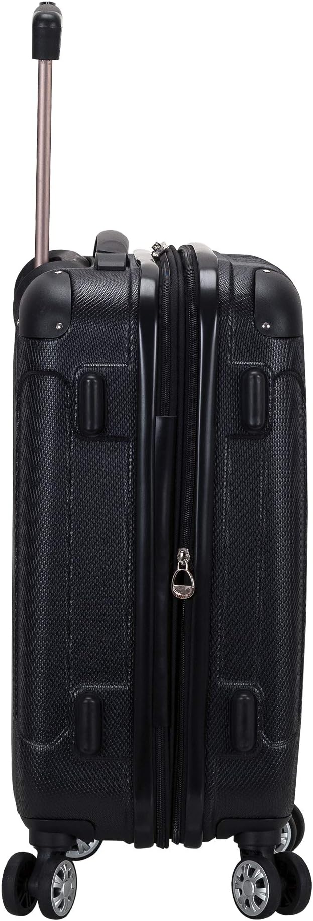Rockland London Hardside Spinner Wheel Luggage, Black, 3-Piece Set (20/24/28)