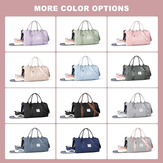 Weekender Duffel Bags for Women, Travel Totes Bag for Airplane, Cute Sports Gym Dance Bag Overnight Luggage Bag with Wet Pocket Shoe Compartment, Carry On Hospital Bag for Labor and Delivery