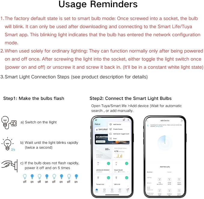 A19 Smart Light Bulb, 9W 900LM RGB+CCT LED Bulb - 16 Million Vibrant DIY Colors, Music Sync via Tuya, Works with Alexa & Google Assistant - 2.4GHz No Hub Required for Home Decor(2Pack)