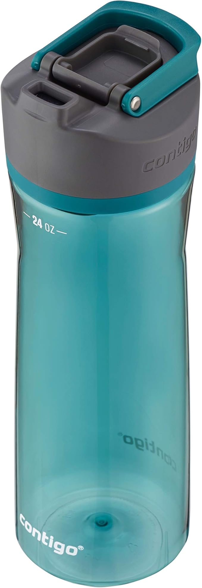 Contigo AUTOSEAL Cortland 24oz Water Bottle BPA-Free Plastic Spill Leak-Proof Lid and Carry Handle Dishwasher Safe Spirulina (Pack of 4)