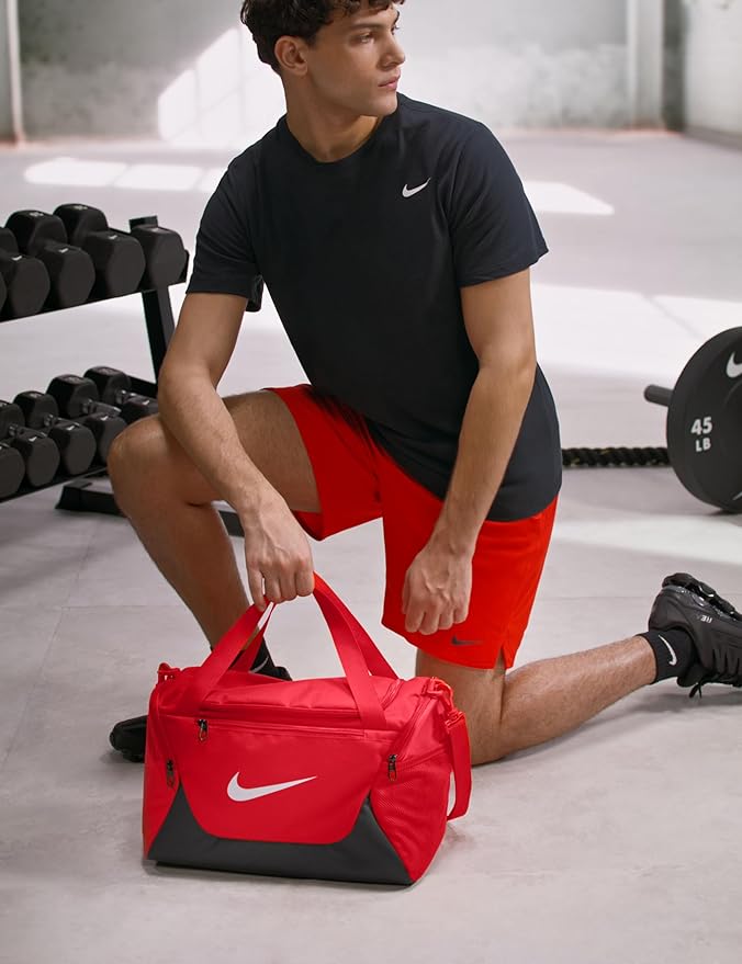 Nike Brasilia Duffel (Medium), University Red/Black/White, MISC