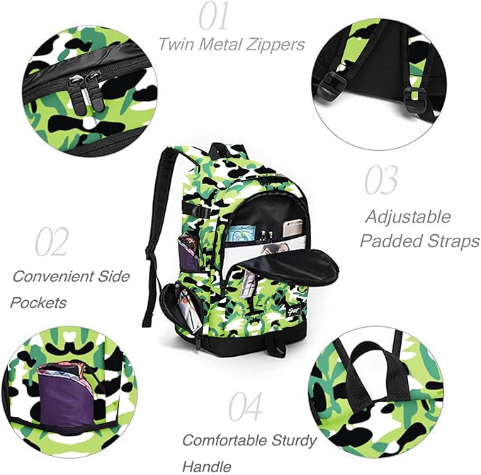 rickyh style School Backpack Travel Bag for Men & Women Lightweight College Back Pack with Laptop Compartmen