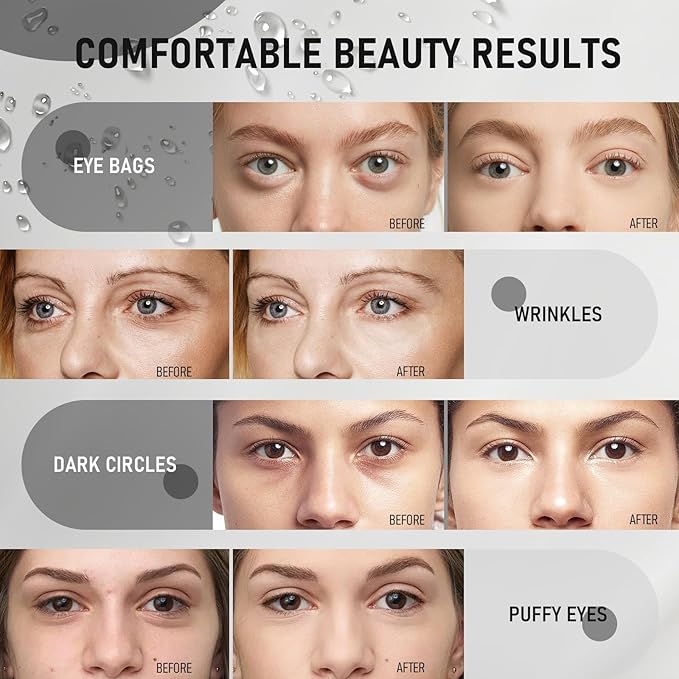 Eye Mask - 30 Pairs Bamboo Charcoal Under Eye Patches Skin Care Products - Eye Masks Skincare for Dark Circles and Puffiness, Reduce Wrinkles, Eye Bags and Fine Lines, for Women and Man - Black