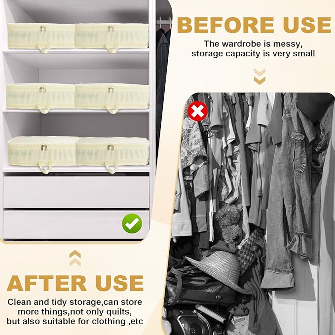 Compression Packing Cubes for Travel Essentials, 2pc Expandable Travel Cubes for Packing Bags Suitcase Organizer, Beige