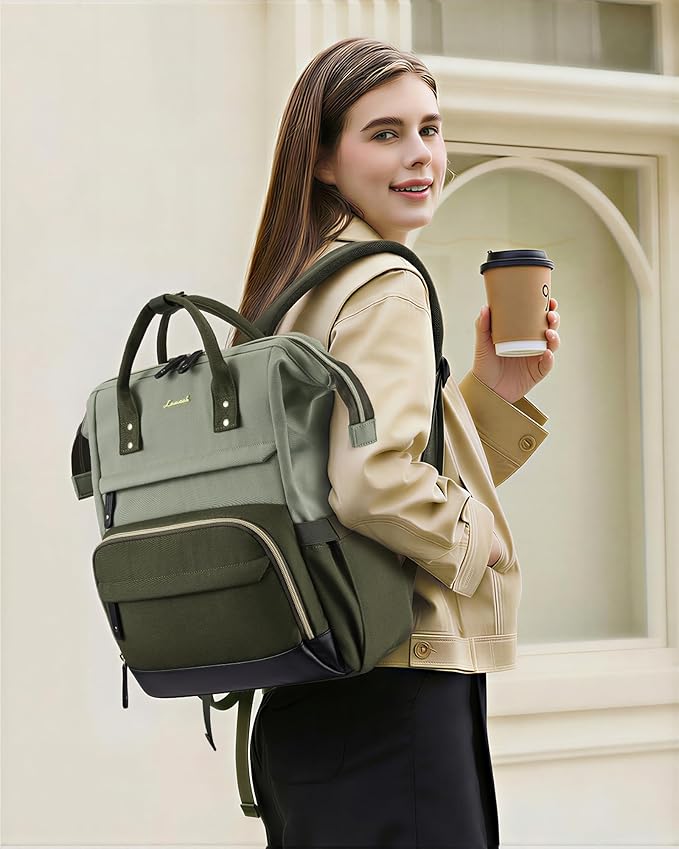 LOVEVOOK Laptop Backpack for Women, 17 Inch Work Business Backpacks Purse With Large Capacity