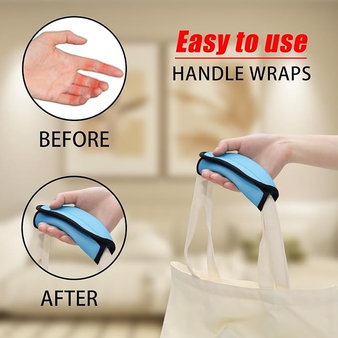 2pcs Luggage Handle Wraps For Suitcase - Soft Suitcase Handle Covers for Travel Accessories（ Blue, Bright Color for Suitcase Tags Identifiers ）