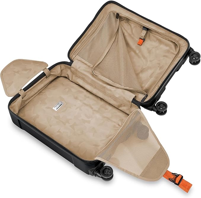 Briggs & Riley Domestic 22" Carry On Spinner - Luggage for Travel, Suitcases with Wheels, Hardside Rolling Bag for Men & Women, Self-Repairing Zipper - Torq Collection, Stealth Black