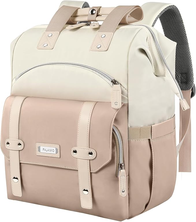 FALANKO Backpack for Women, 15.6 Inch Laptop Backpack, Water Resistant Work College Computer Teacher Nurse Doctor Backpack Bookbags Office Business Backpacks