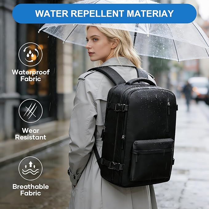 coowoz Vacuum Travel Backpack With Pump For Women Men Airline Approved,Carry On Backpack,Large Hiking Laptop Backpacks Waterproof Outdoor Sports Rucksack Casual Daypack Backpacks