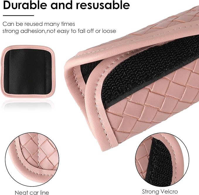 Luggage Handle Wraps -Suitcase Handle Wraps Travel Bag Handle Covers Suitcase Identifier Luggage Makers Covers(3Pcs-Pale Pink)