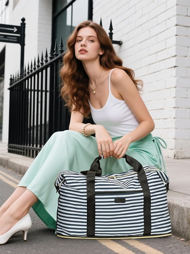 Expandable Travel Duffle Bags Weekender Overnight Bags for Women Men Hospital Bag for Women Labor Delivery with Toiletry Bag Waterproof