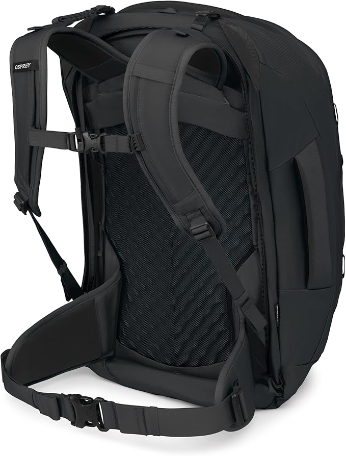 Osprey Farpoint 55L Men's Travel Backpack - Carry On Bag with Personal Item Sized Detachable Daypack, Black