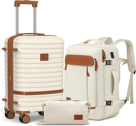 Joyway Expandable Carry on Luggage Sets Airline Approved, Lightweight Hard Shell 20 Inch Carry-on Suitcase with Spinner Wheels