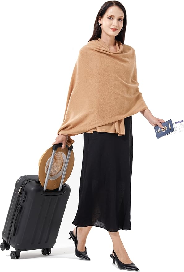 Soft Cashmere Blend Wrap Chic Scarf Stole for Women Wayfarer Travel Extra Large 87"x28"