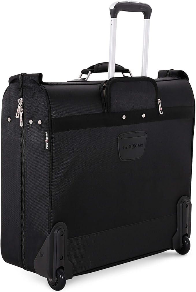 SwissGear 7895 Premium Rolling Garment Bag, Bonus Hanging Feature, Men's and Women's, 24-Inch Luggage - Black