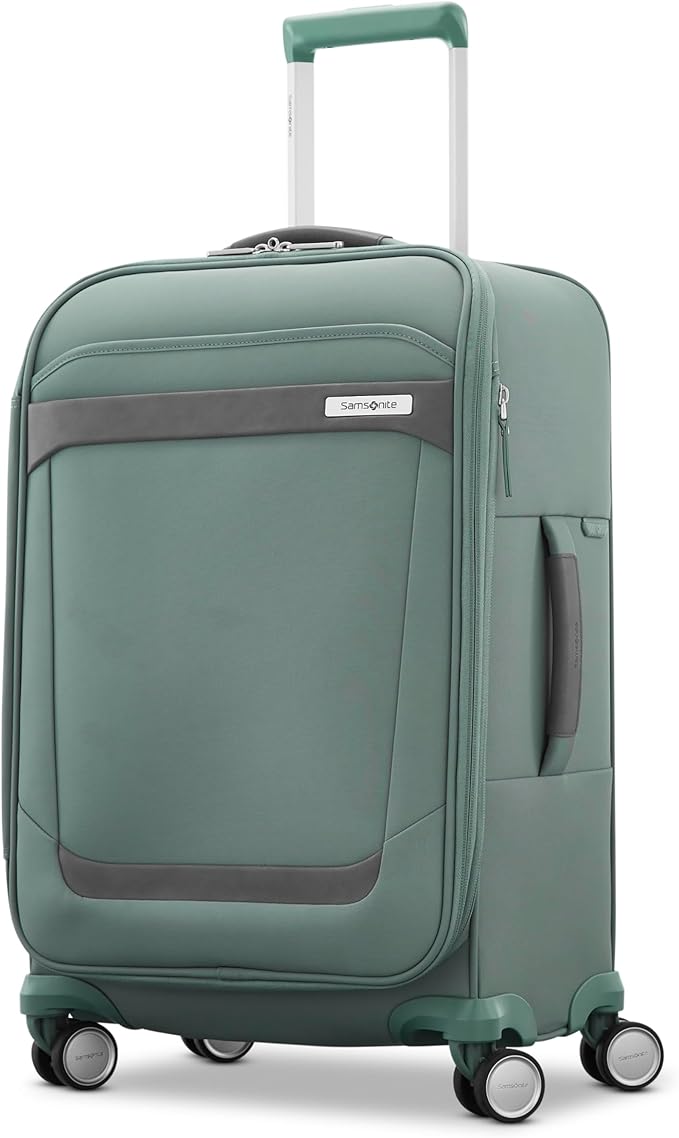 Samsonite Elevation Plus 22-Inch Carry-On - Expandable Softside Spinner Luggage - Cypress Green