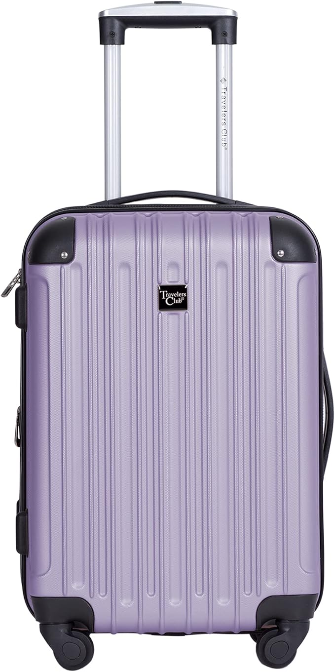 Travelers Club Midtown Hardside 4-Piece Luggage Travel Set, Lilac