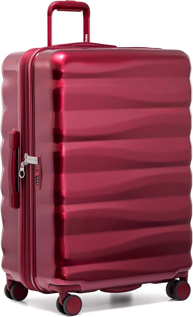 Traveler's Choice Edinburgh II Hardside Spinner Luggage, TSA Lock, Red, 29" Large