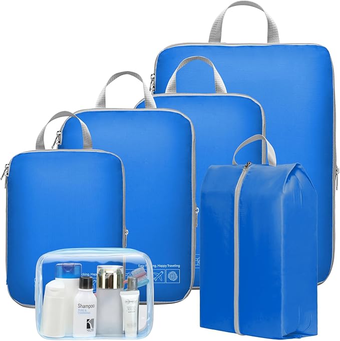 Cambond Compression Packing Cubes for Travel Women - Lightweight Luggage Organizers Bag Packing Cubes for Carry on Suitcases