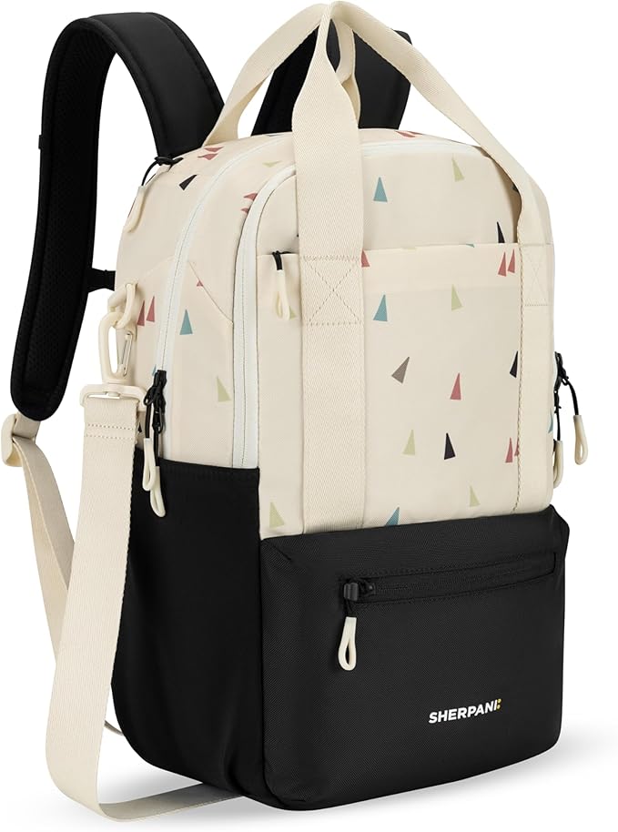 Sherpani Camden, Convertible Backpack, 3 in 1 Tote Bag, 18L Travel Backpack, Crossbody Bag, Cross Body Purse, Travel Gifts, RFID Protection, Fits 13” Laptop (Terrazzo)