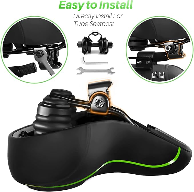 Oversized Bike Seat for Peloton Bike & Bike+, Comfort Seat Cushion Compatible with Peloton, Road or Exercise Bikes, Bicycle Wide Saddle Replacement for Men & Women, Accessories for Peloton