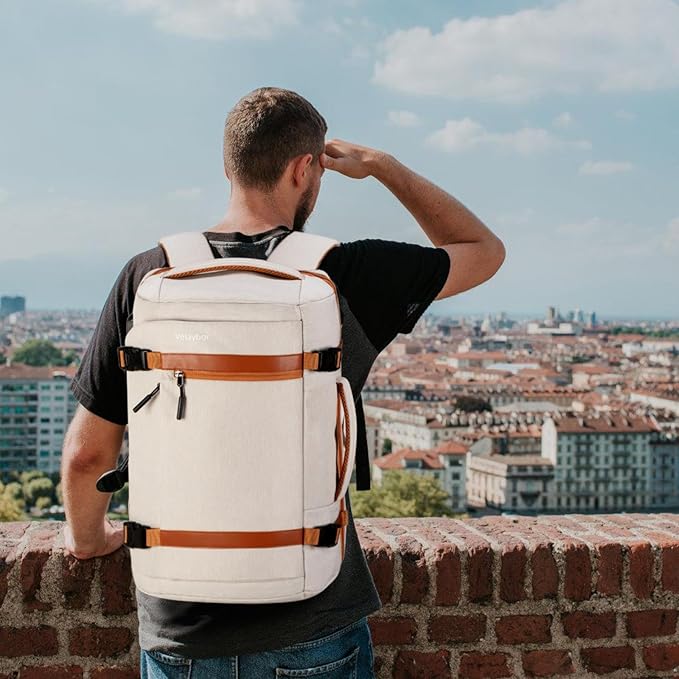 42L Travel Backpack with 4 Packing Cubes, TSA Friendly Flight Approved Carry-On Bag, Water-Resistant Weekender Business Backpack for Men Women, Fits 17.3" Laptop