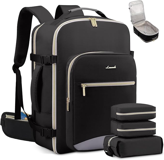 LOVEVOOK Travel Backpack for Women with Waist Strap,40L Cute Carry on Backpack Travels Essentials Personal Item Backpack for Traveling on Airplane,Large Carry on Luggage Travel Bag Flight Approved