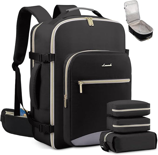 LOVEVOOK Travel Backpack for Women with Waist Strap,40L Cute Carry on Backpack Travels Essentials Personal Item Backpack for Traveling on Airplane,Large Carry on Luggage Travel Bag Flight Approved