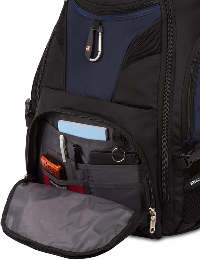 SWISSGEAR 1900 ScanSmart TSA Laptop Backpack Fits 17 Inch Laptop with RFID Protection and Tablet Pocket, Blue/Black, 19-Inch