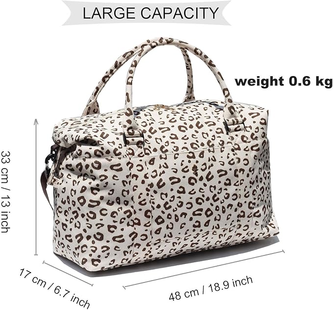 ESVAN Travel Tote Duffel Gym Bag,Weekender Overnight Carry-on Tote Crossbody Bag with Wet Pocket and Trolley Sleeve Upgraded