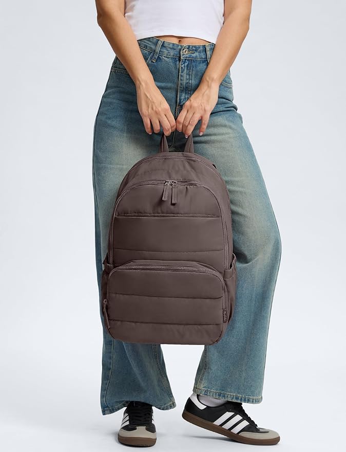 Travel Backpack for Women, 15.6 Inch Laptop Backpack, Quilted College Bookbag, Cute Work Backpacks, Water Resistant