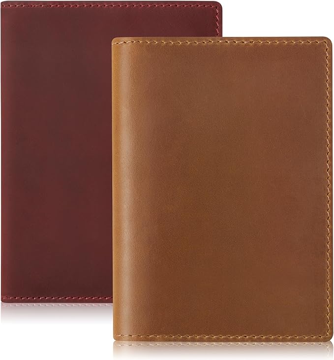 Jack&Chris Leather Passport Holder, Handmade Passport cover, Travel Wallet Cover Case for Men and Women, Leather Travel Documents Organizer Protector, JC107