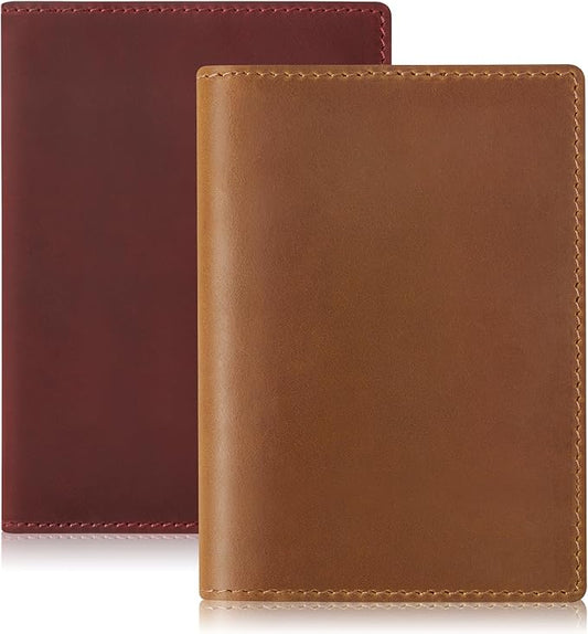 Jack&Chris Leather Passport Holder, Handmade Passport cover, Travel Wallet Cover Case for Men and Women, Leather Travel Documents Organizer Protector, JC107