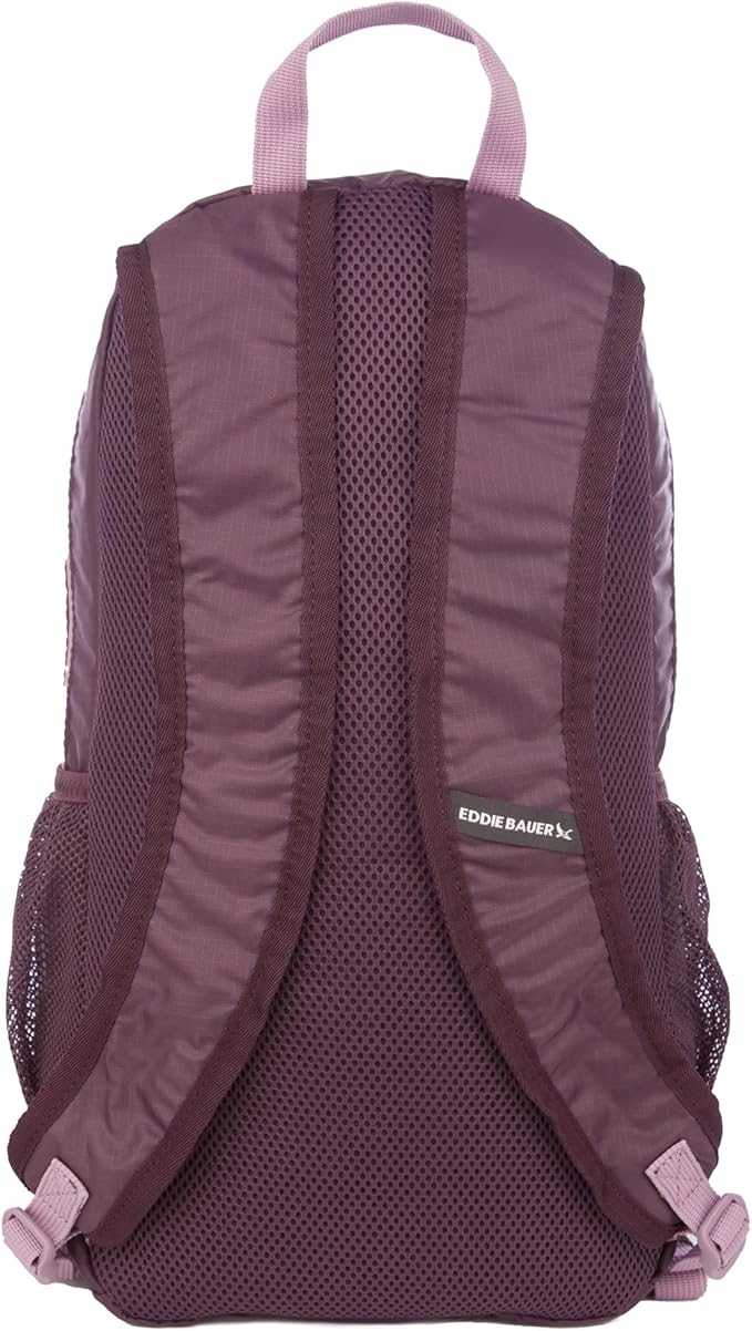 Eddie Bauer Stowaway Packable Backpack | Travel | Outdoor | Lightweight | Foldable | Durable | Ripstop Polyester | 20L - Port Red