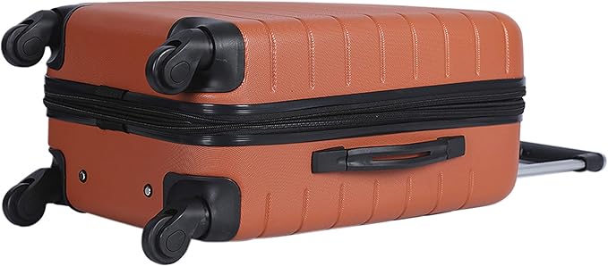 Wrangler Smart Spinner Hardside Luggage, 22-Inch Carry-On, Burnt Orange