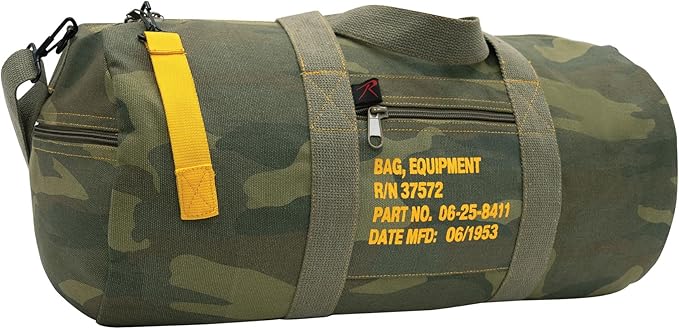 Rothco Canvas Equipment Duffle Bag – Travel & Gym Bag with Heavyweight Cotton Canvas Material – Great for Storing Gear, Clothing, and More