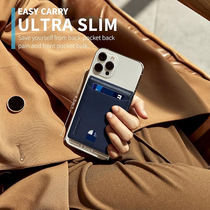 RUNBOX Wallet for Men Slim 11 Credit Card Holder Slots Leather RFID Blocking Small Thin Men's Wallet Bifold Minimalist Front Pocket Large Capacity Gift Box