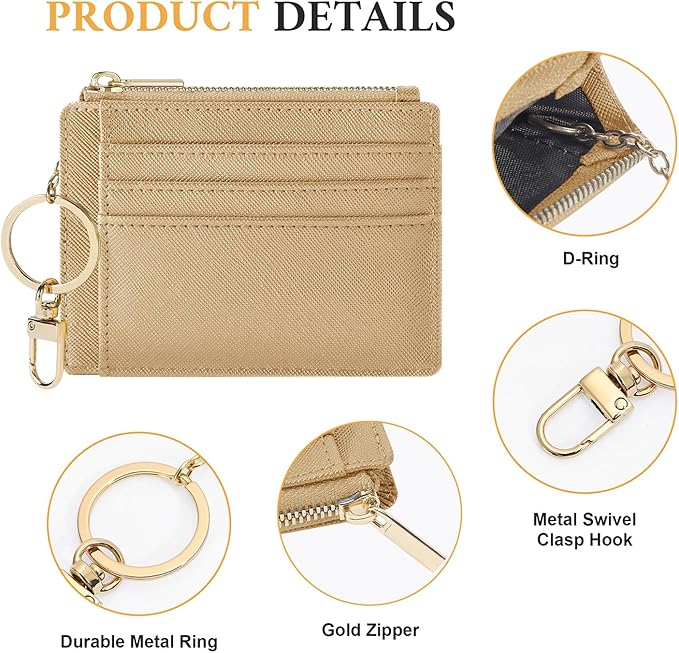 Sodsay Card Case Slim Front Pocket Wallet for Women Credit Card Holder with Keychain | Slim, Front Pocket, Credit Card Holder, with Keychain