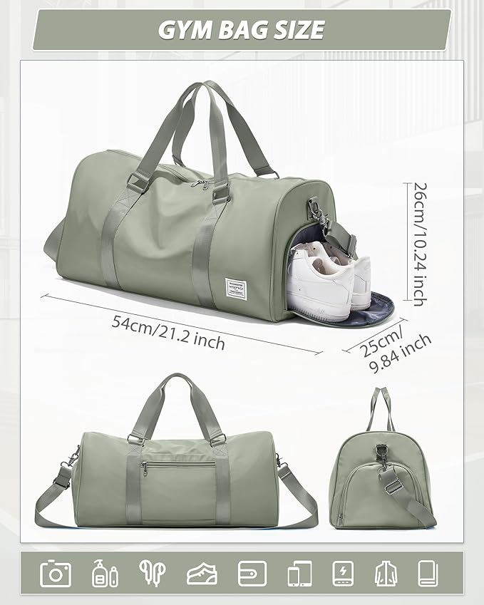 Gym Bag Womens,Travel Duffel Carry on Bag Sport Tote Bag Weekend Overnight Bag