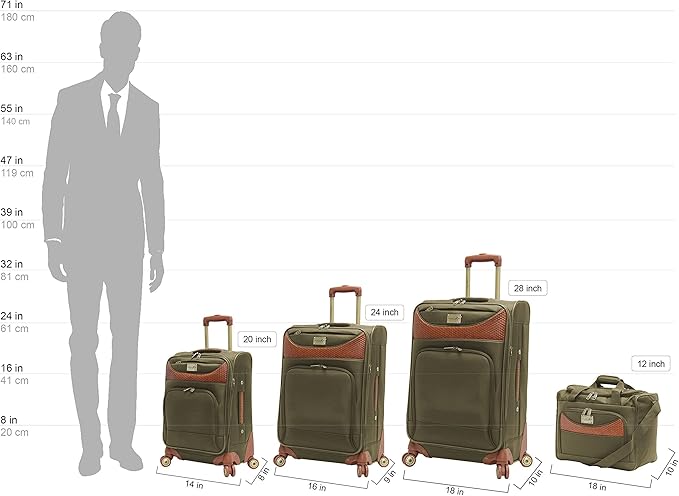 Pathfinder 28 Inch Luggage with Spinner Wheels Softside Expandable Large Suitcase