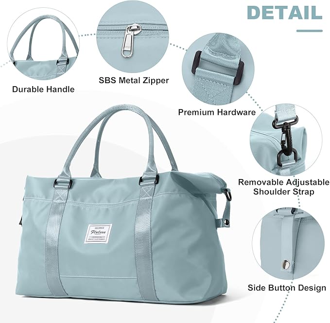 HYC00 Travel Duffel Bag,Carry-on Overnight Weekender Bags for Women,Sports Tote Gym Bag with Wet Pocket