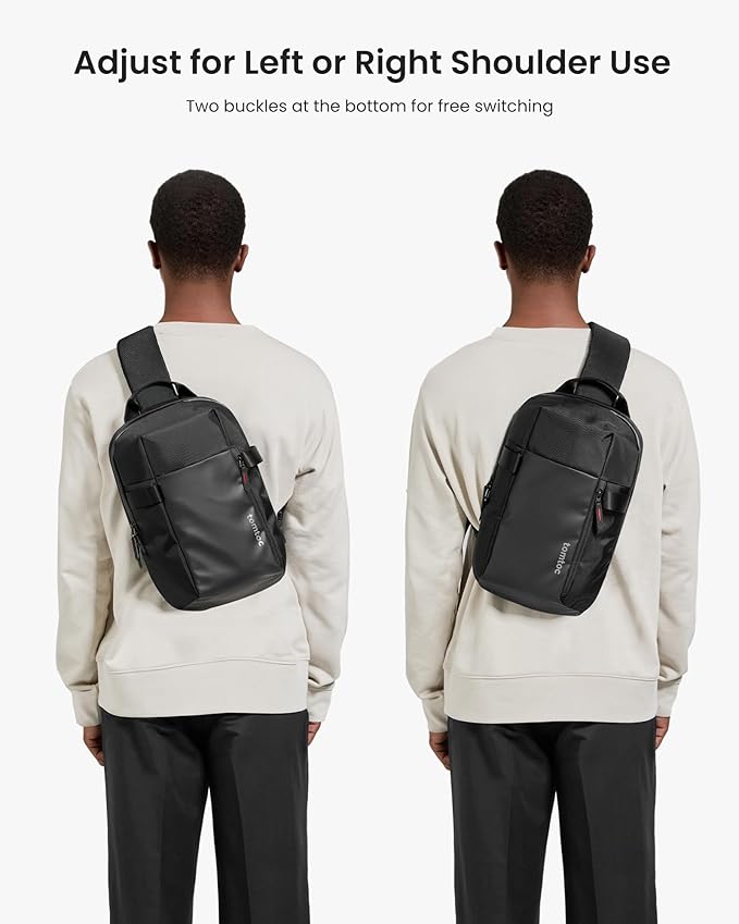tomtoc 7L Sling Backpack Crossbody Bag for Men Women, EDC Daypack Chest Shoulder bag for 14-inch MacBook Pro M5 Pro/Max, 13" MacBook Air/Neo, 13" iPad Air M4/Pro M5, Organized, Daily Use, Work, Travel