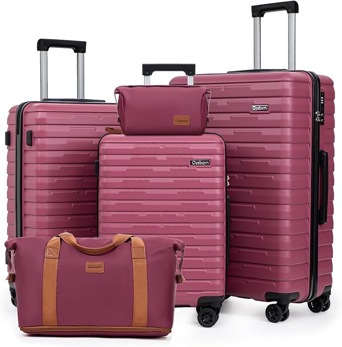 Luggage Sets 5 Piece Suitcases with Wheels, Suitcase Set ABS Hard Case Luggage with Spinner Wheels Durable Travel Luggage