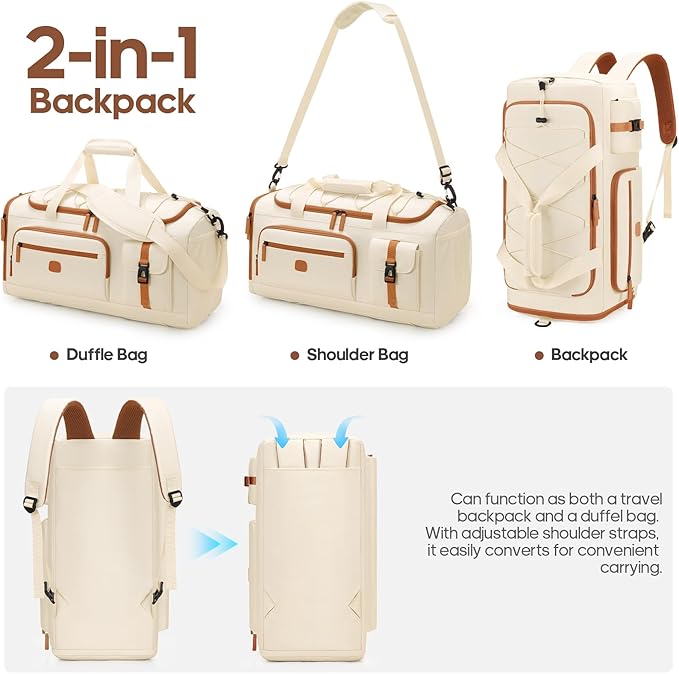 Luggage Sets 5 Piece, Carry On Luggage 20In With Spinner Wheels, Hardside Suitcase Set with TSA Lock,Durable Checked Large Suitcase With Travel Backpack for Men- 20in/24in/28in (Beige, 5 piece set)