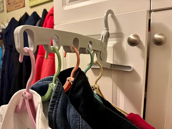WaWacomp1PC Portable Folding Clothes Drying Rack and 5 Pcs Foldable Hangers which is a Great Combo for Travel, Hotels, Camping, with a Large Storage Bag