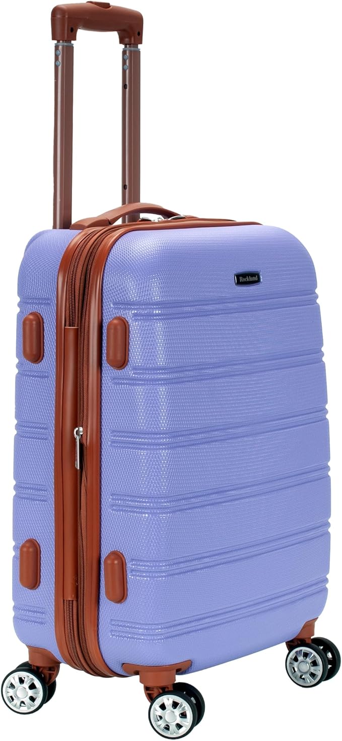 Rockland Melbourne Hardside Spinner Wheel Luggage, Lavender, Carry-On 20-Inch