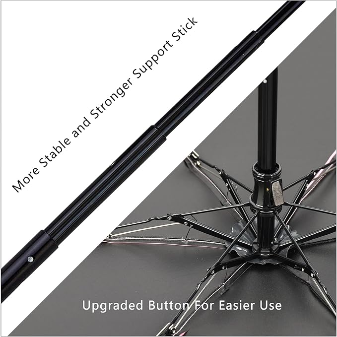 GAOYAING Compact Travel Umbrella with Case Sun&Rain Lightweight Small and Compact Suit for Pocket